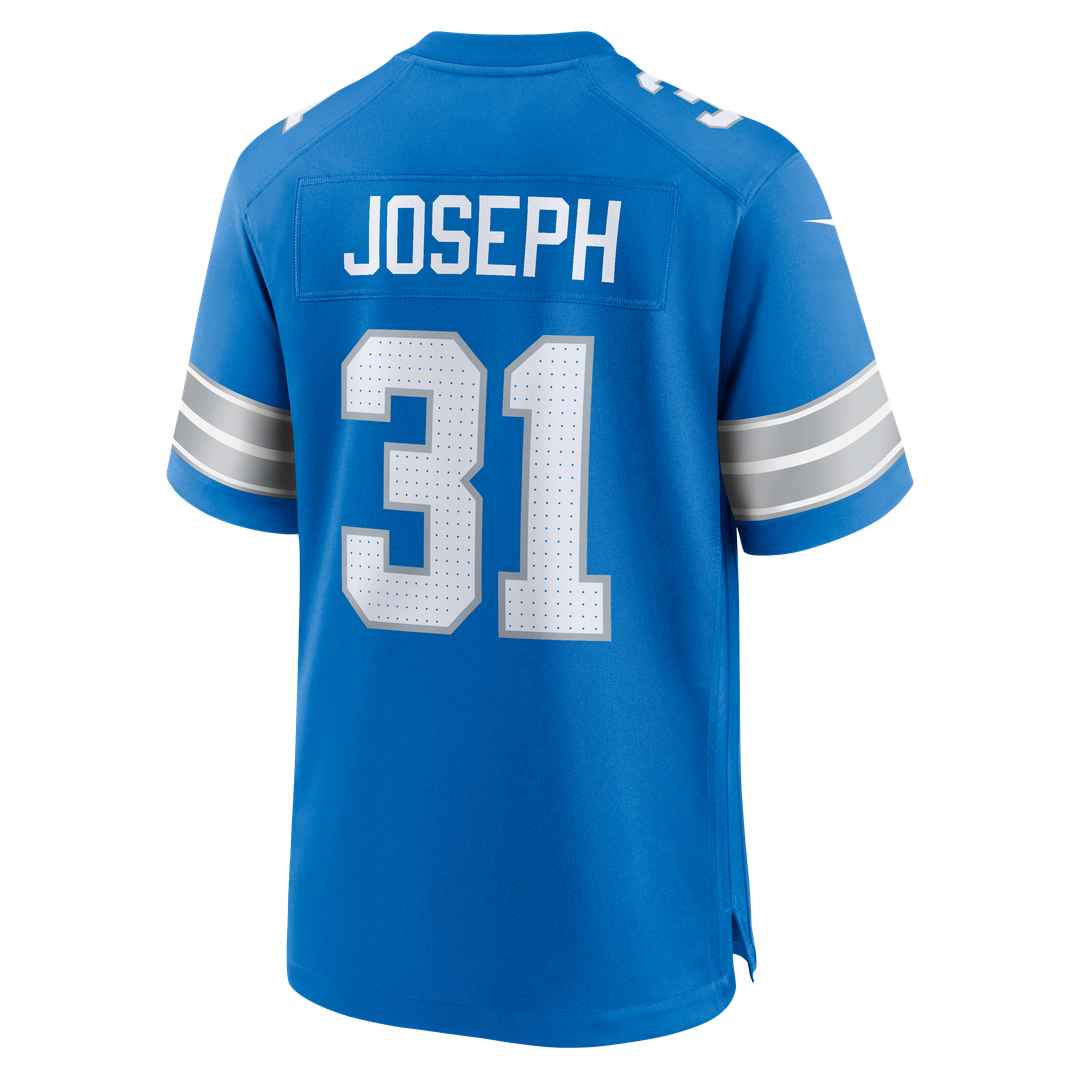 Men's Detroit Lions Kerby Joseph Blue Team Game NFL Football Jersey - view 11