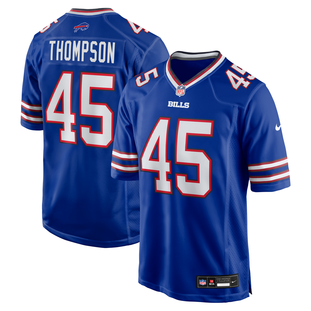 Men's Buffalo Bills Shaq Thompson Royal Team Game NFL Football Jersey - view 1