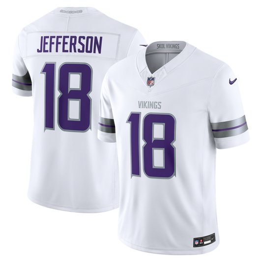 Men's Minnesota Vikings Justin Jefferson White Alternate Stitched Limited NFL Football Jersey - view 1
