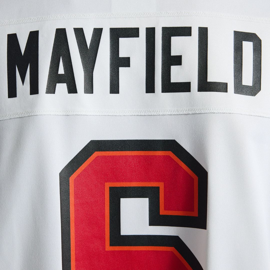 Men's Tampa Bay Buccaneers Baker Mayfield White Away Game NFL Football Jersey - view 13