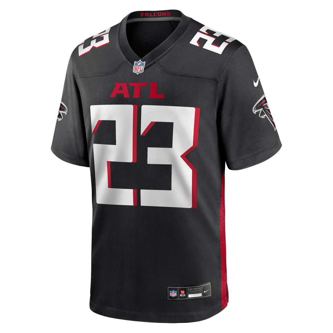 Men's Atlanta Falcons DeMarcco Hellams Black Team Game NFL Football Jersey - view 2