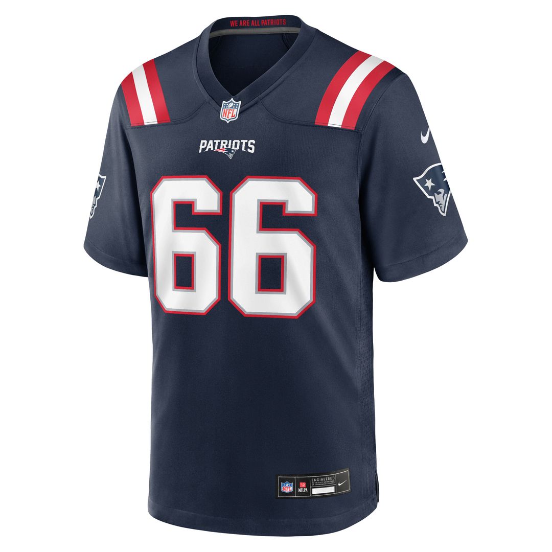 Men's New England Patriots Will Campbell Navy Team Game NFL Football Jersey - view 4