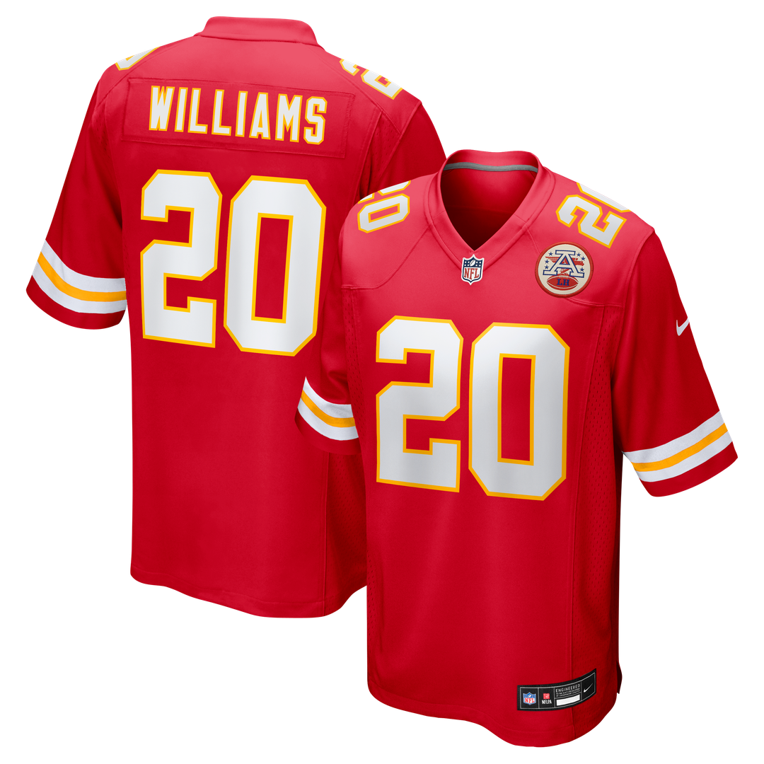 Men's Kansas City Chiefs Nohl Williams Red Team Game NFL Football Jersey - view 1