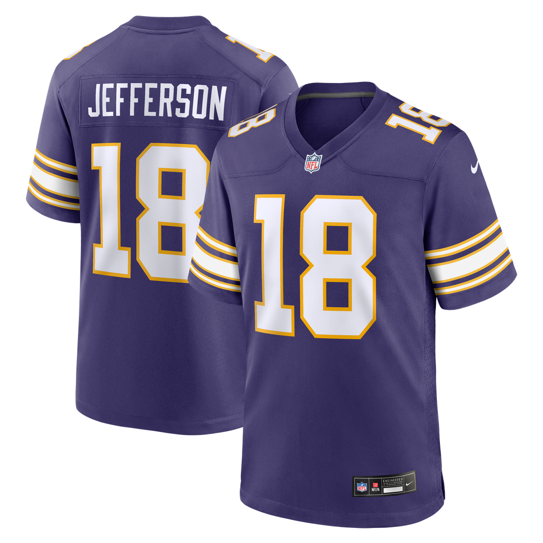 Men's Minnesota Vikings Justin Jefferson White Alternate Game NFL Football Jersey - view 29