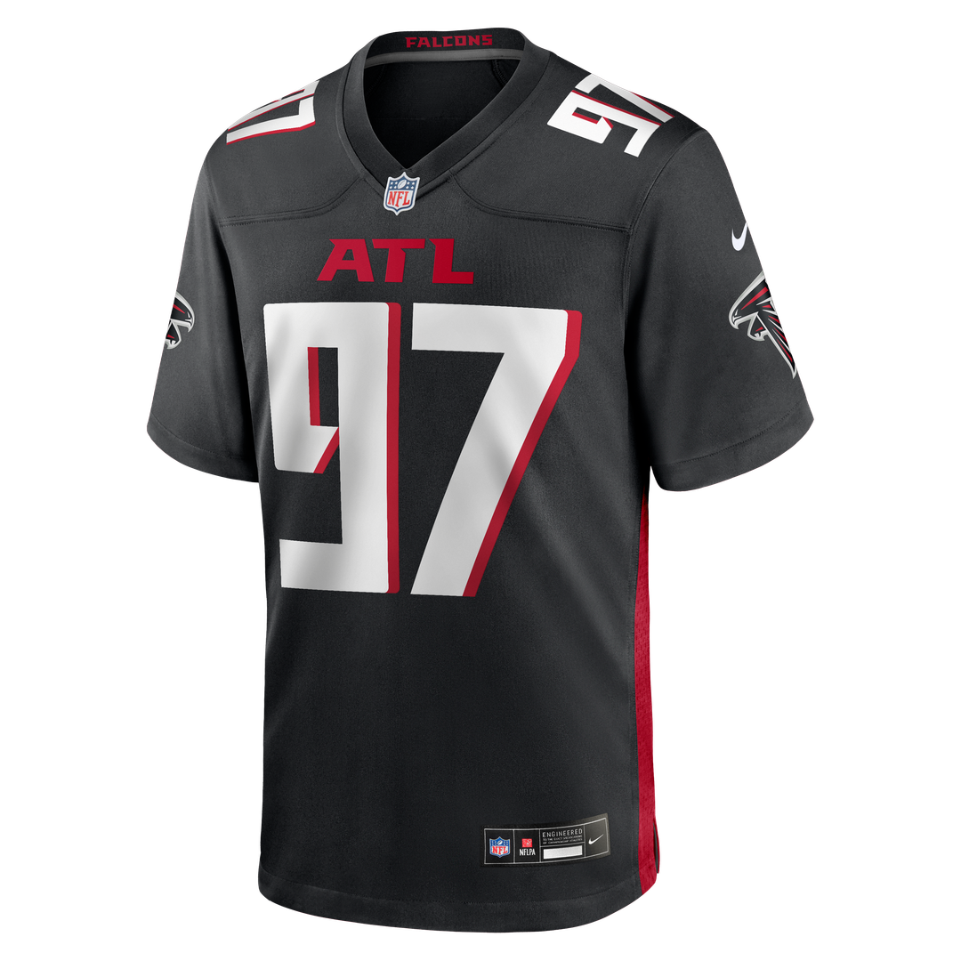 Men's Atlanta Falcons Grady Jarrett Black Game NFL Football Jersey - view 2