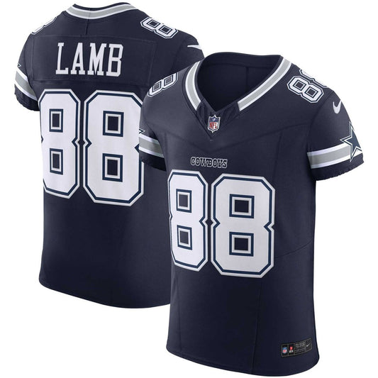 Men's Dallas Cowboys CeeDee Lamb Navy Team Elite NFL Football Jersey - view 1