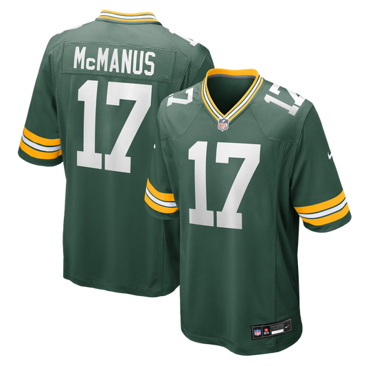 Men's Green Bay Packers Brandon McManus Green Team Game NFL Football Jersey - view 1