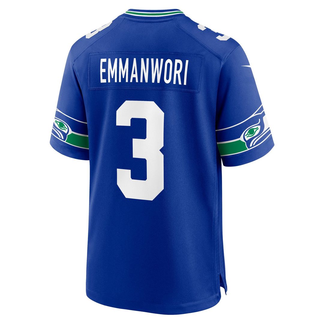 Men's Seattle Seahawks Nick Emmanwori College Navy Team Game NFL Football Jersey - view 18
