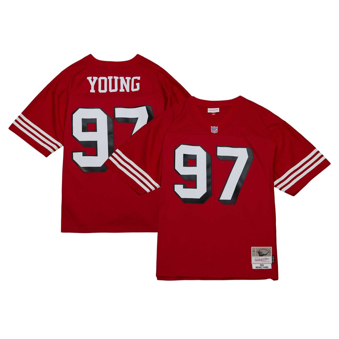 Men's San Francisco 49ers Bryant Young White Legacy Replica NFL Football Jersey - view 7