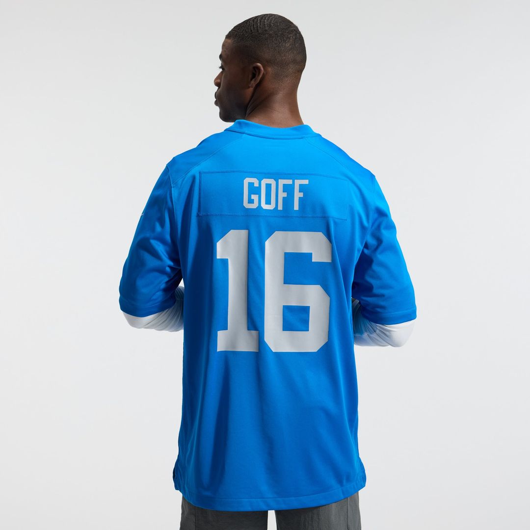Men's Detroit Lions Jared Goff Blue Alternate Game NFL Football Jersey - view 4