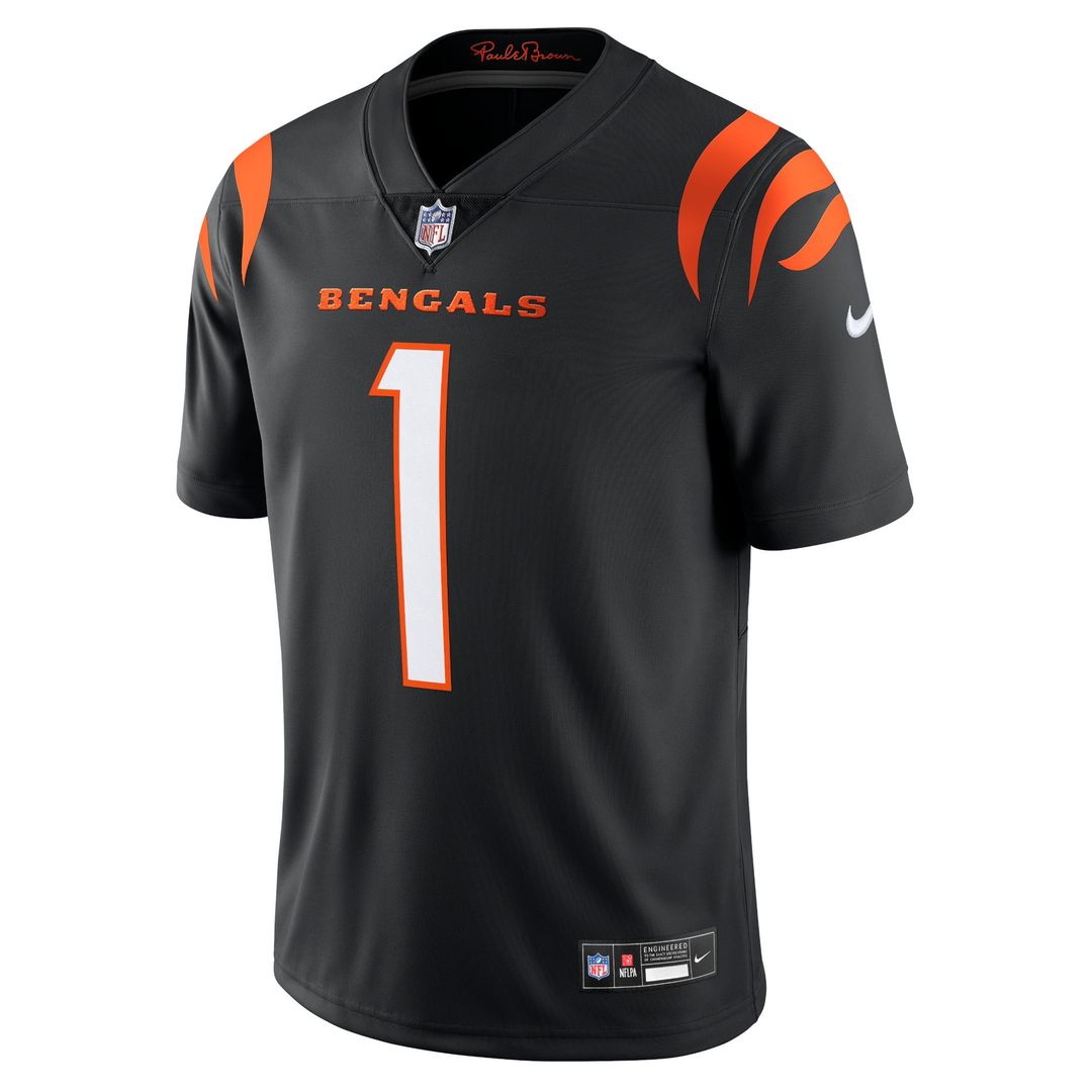 Men's Cincinnati Bengals Ja'Marr Chase Black Limited NFL Football Jersey - view 2