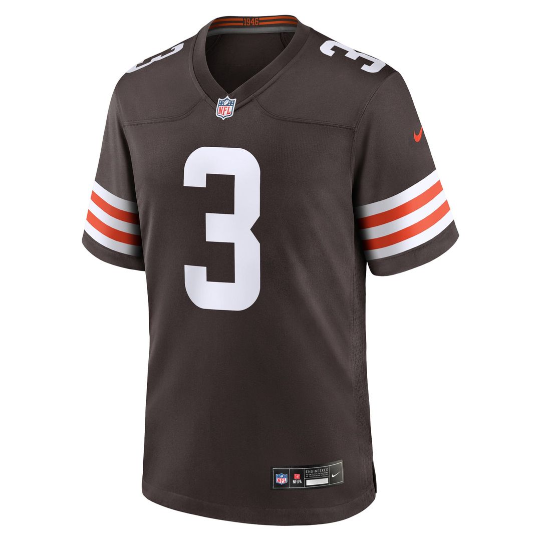 Men's Cleveland Browns Jerry Jeudy Brown Game NFL Football Jersey - view 2