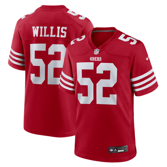 Men's San Francisco 49ers Patrick Willis Scarlet Retired Player Game NFL Football Jersey - view 1