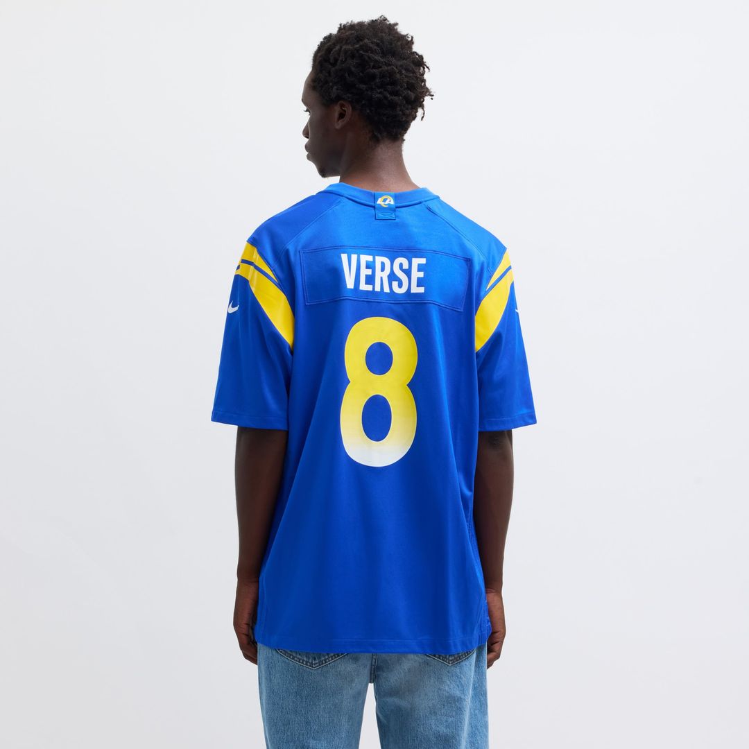 Men's Los Angeles Rams Jared Verse White White Game NFL Football Jersey - view 33