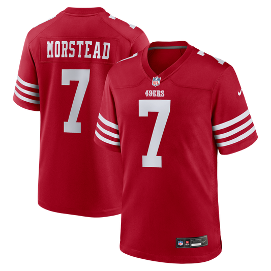 Men's San Francisco 49ers Thomas Morstead Scarlet Team Game NFL Football Jersey - view 1