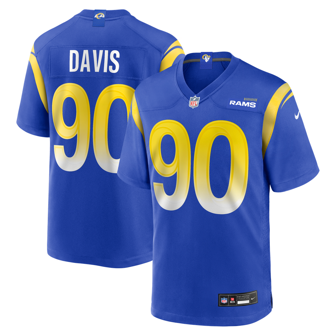 Men's Los Angeles Rams Tyler Davis Royal Team Game NFL Football Jersey - view 1
