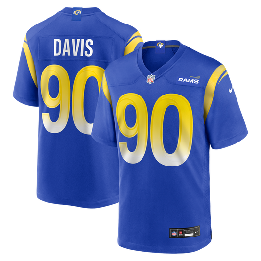 Men's Los Angeles Rams Tyler Davis Royal Team Game NFL Football Jersey - view 1