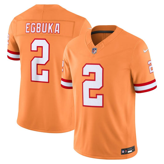 Men's Tampa Bay Buccaneers Emeka Egbuka Creamsicle Alternate Stitched Limited NFL Football Jersey - view 1