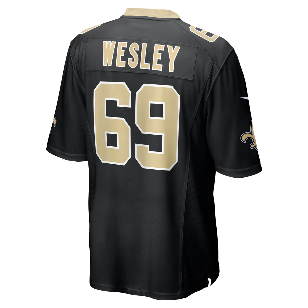 Men's New Orleans Saints Barry Wesley Black Team Game NFL Football Jersey - view 3