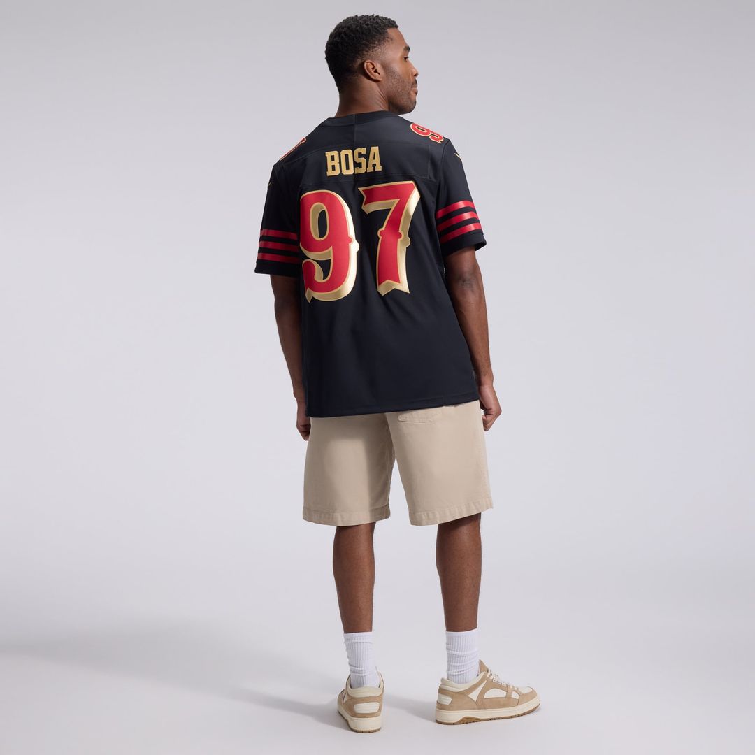 Men's San Francisco 49ers Nick Bosa Black Rivalries Collection Stitched Limited NFL Football Jersey - view 6