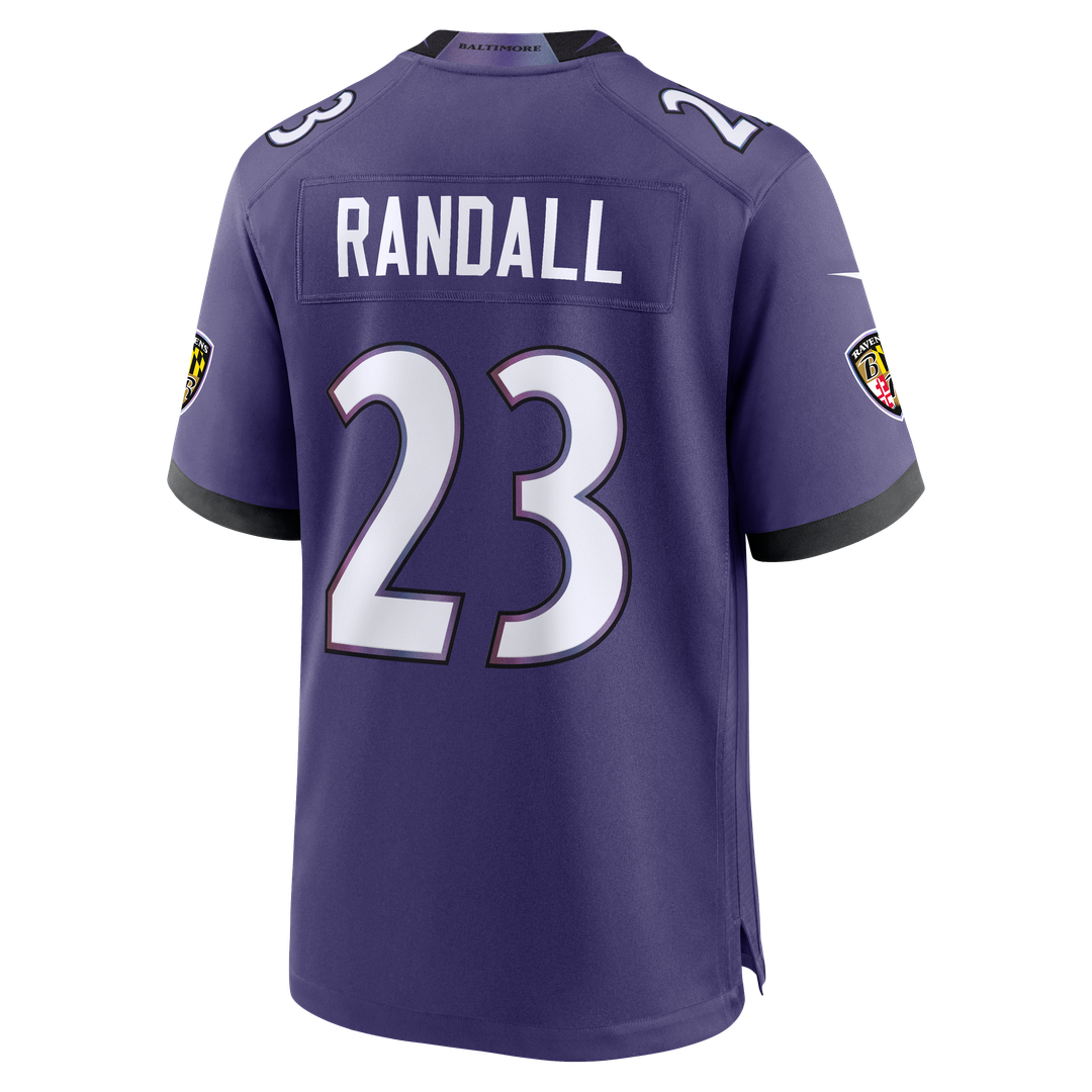 Men's Baltimore Ravens Adam Randall Purple Team Game NFL Football Jersey - view 3