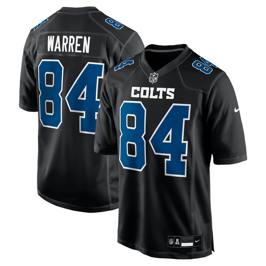 Men's Indianapolis Colts Tyler Warren Carbon Black Fashion Game NFL Football Jersey - view 1