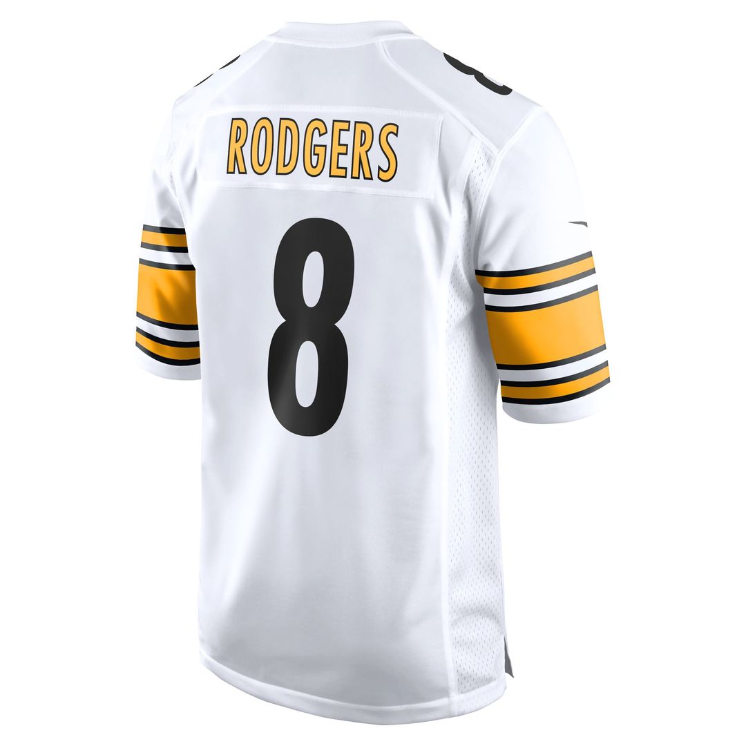 Men's Pittsburgh Steelers Aaron Rodgers Black Game NFL Football Jersey - view 34