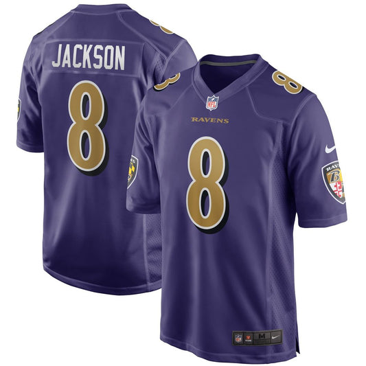 Men's Baltimore Ravens Lamar Jackson Purple Alternate Game NFL Football Jersey - view 1