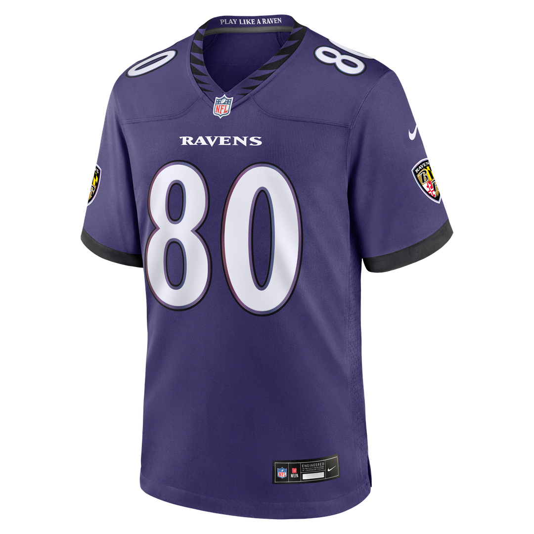 Men's Baltimore Ravens Durham Smythe Purple Team Game NFL Football Jersey - view 2