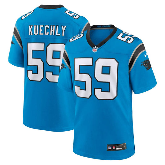 Men's Carolina Panthers Luke Kuechly Blue Retired Player Alternate Game NFL Football Jersey - view 1