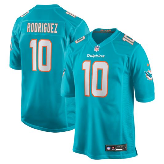 Men's Miami Dolphins Jacob Rodriguez Aqua Game NFL Football Jersey - view 1