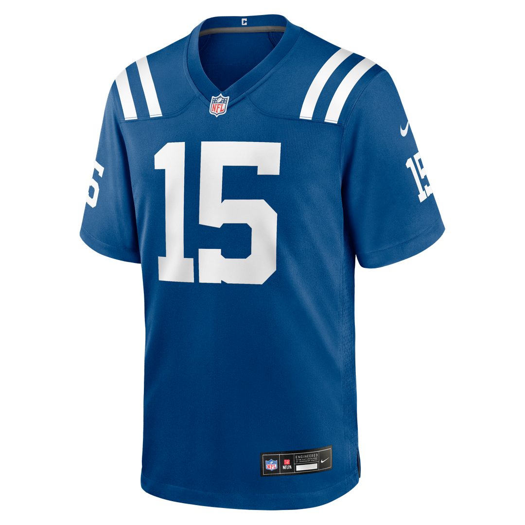 Men's Indianapolis Colts Riley Leonard Royal Team Game NFL Football Jersey - view 2