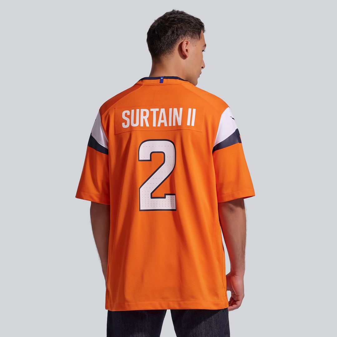 Men's Denver Broncos Patrick Surtain II Orange Team Game NFL Football Jersey - view 4