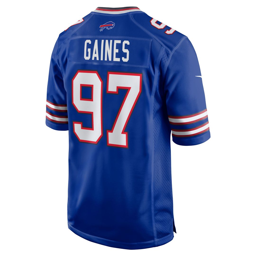 Men's Buffalo Bills Greg Gaines Royal Team Game NFL Football Jersey - view 5