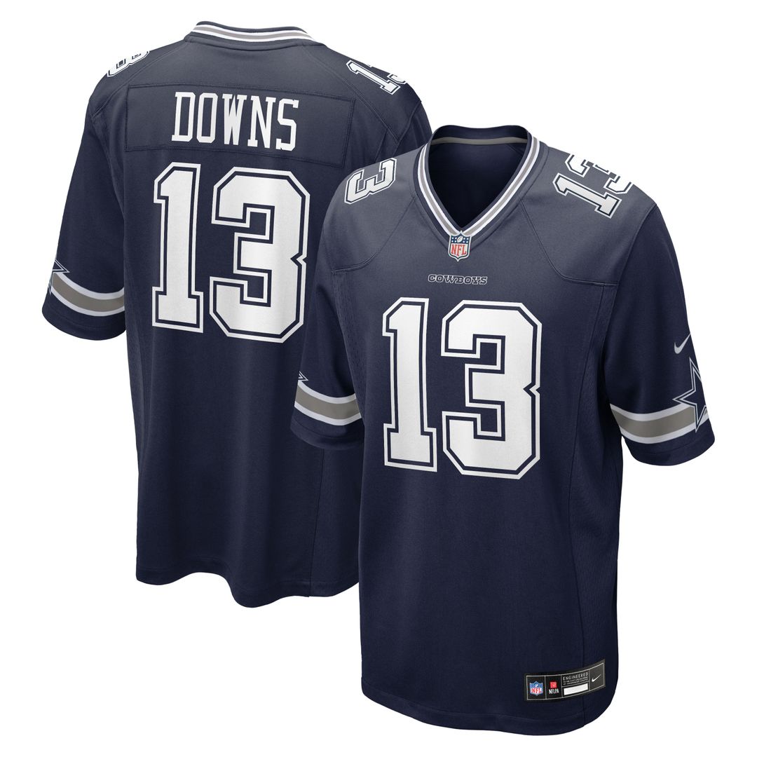 Men's Dallas Cowboys Caleb Downs Navy Team Game NFL Football Jersey - view 9