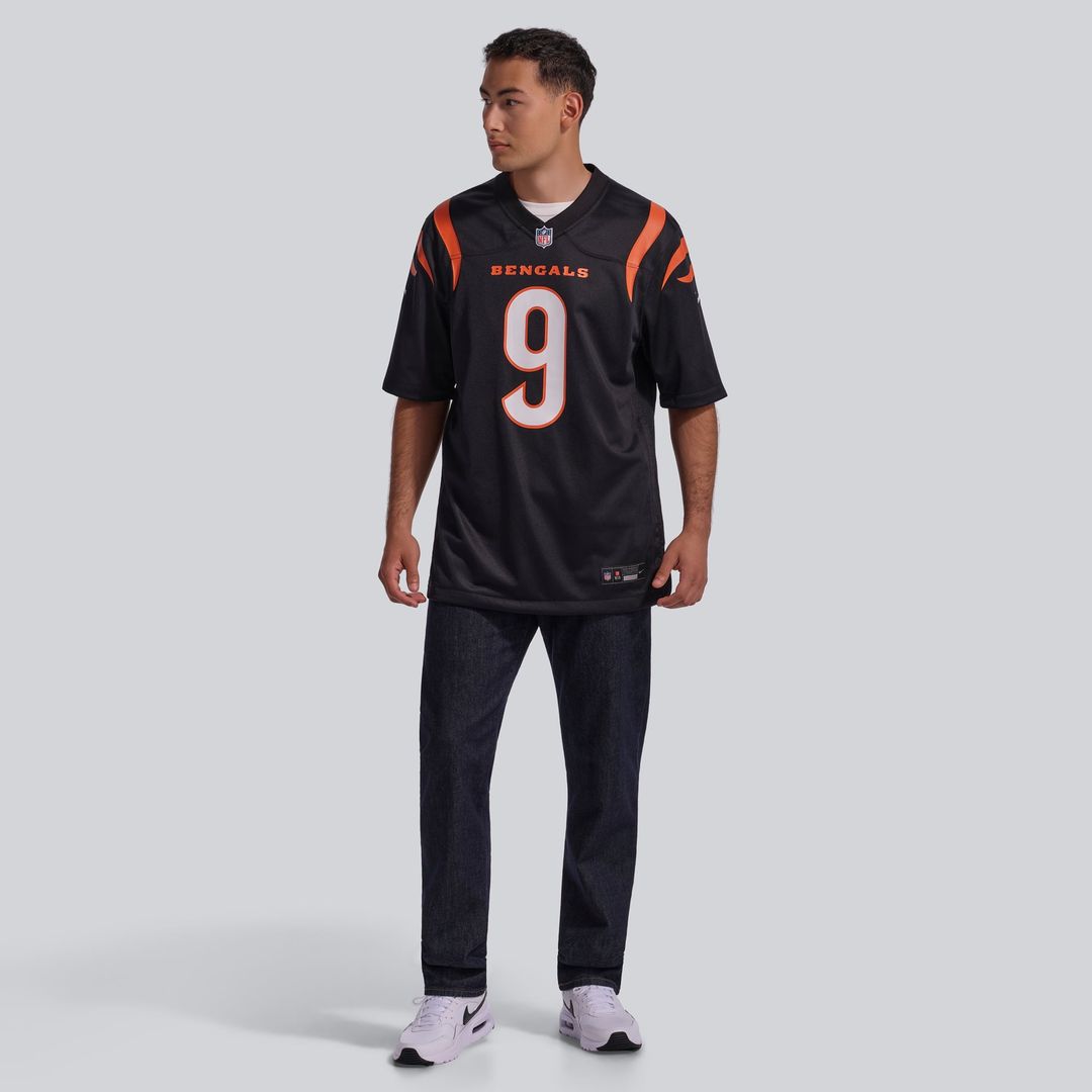 Men's Cincinnati Bengals Joe Burrow Black Player Game NFL Football Jersey - view 20