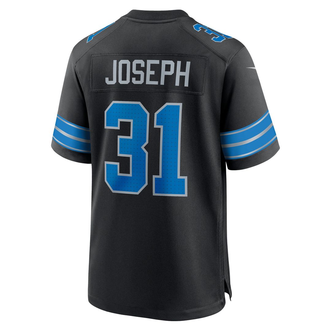 Men's Detroit Lions Kerby Joseph Blue Team Game NFL Football Jersey - view 19