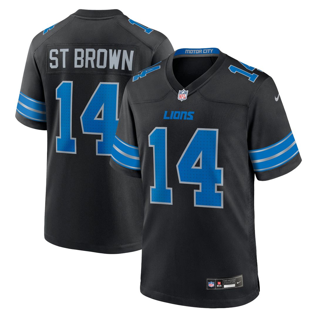 Men's Detroit Lions Amon-Ra St. Brown Blue Game NFL Football Jersey - view 21