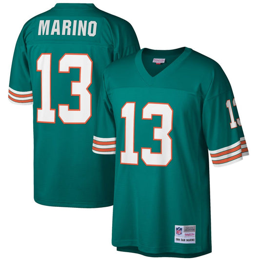 Men's Miami Dolphins Dan Marino Aqua Big & Tall 1984 Retired Player Replica NFL Football Jersey - view 1