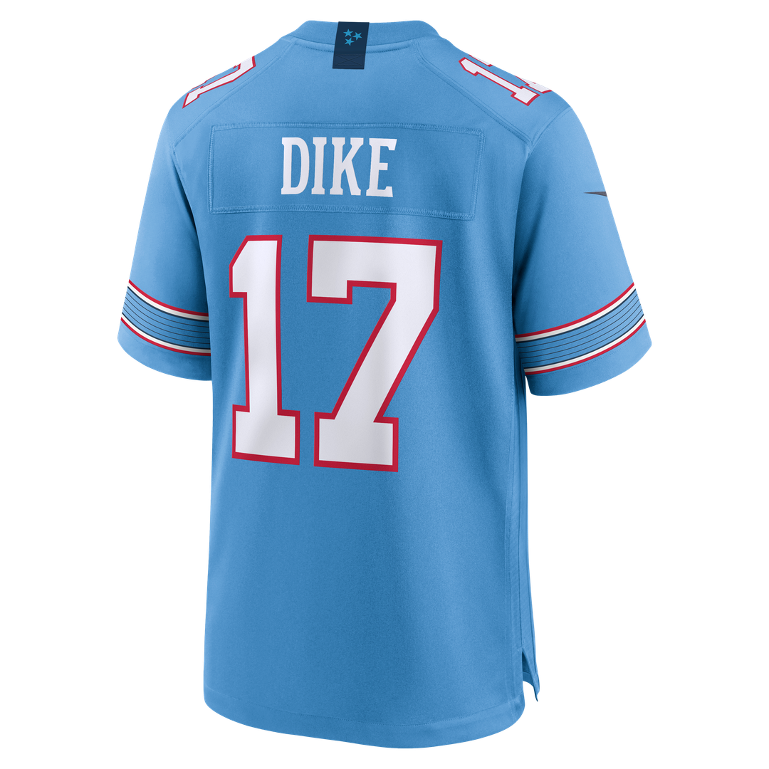 Men's Tennessee Titans Chimere Dike Light Blue Team Game NFL Football Jersey - view 3