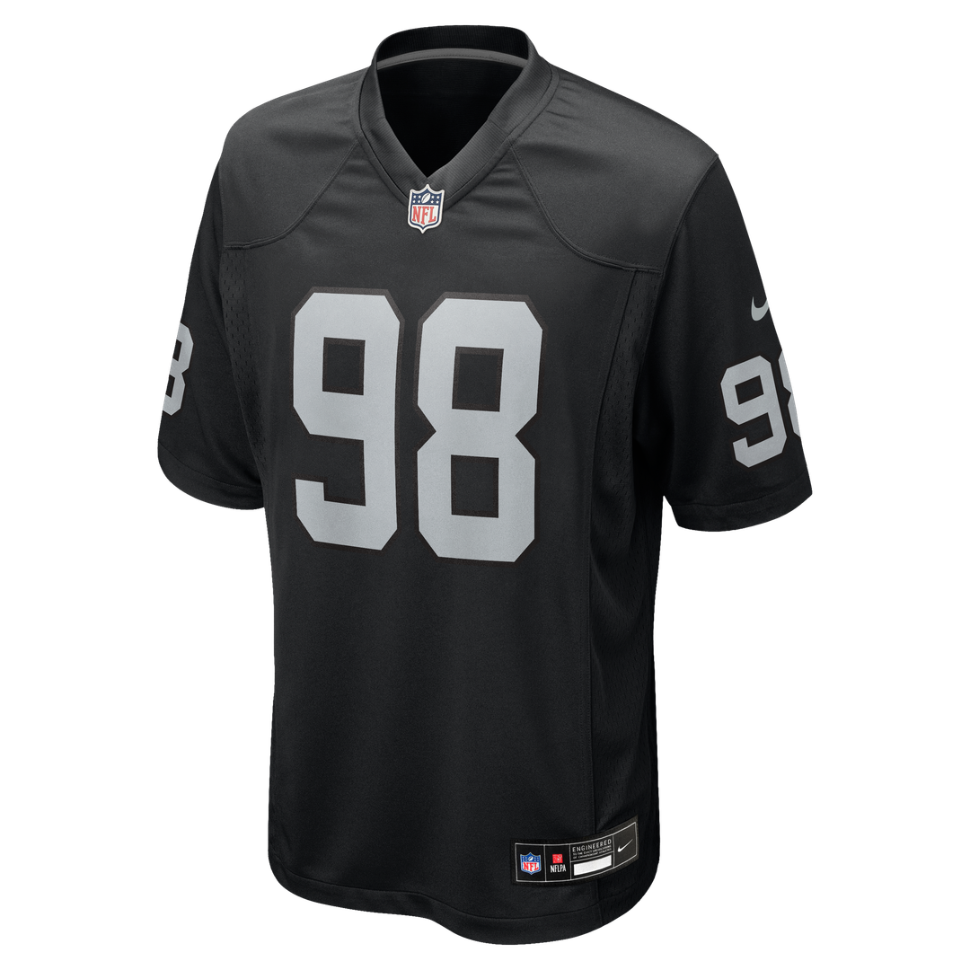 Men's Las Vegas Raiders Maxx Crosby Black Game NFL Football Jersey - view 2