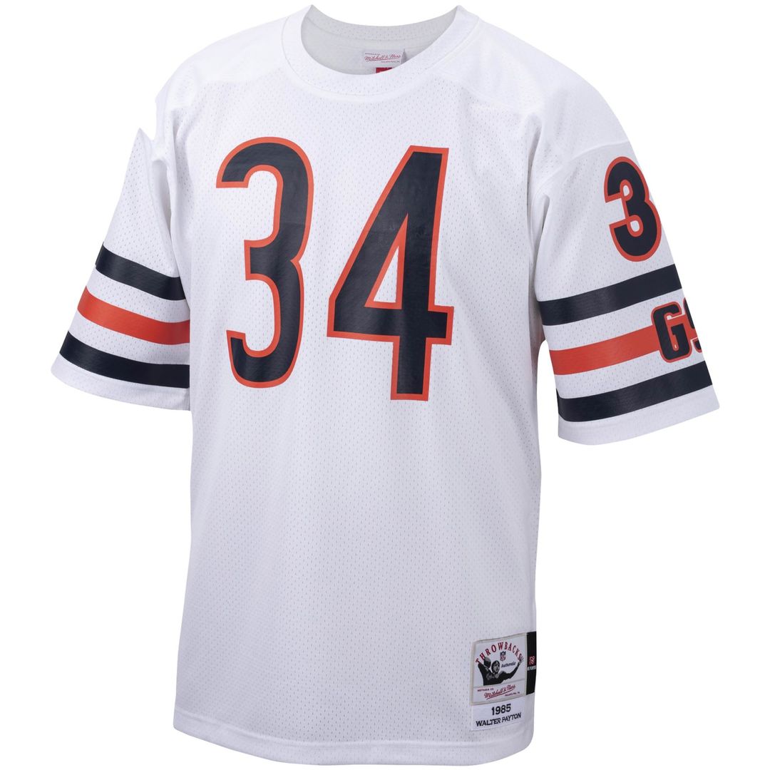Men's Chicago Bears 1985 Walter Payton White Throwback NFL Football Jersey - view 2