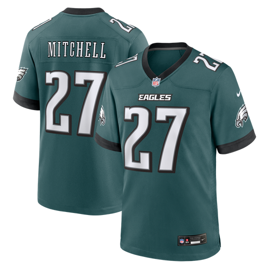 Men's Philadelphia Eagles Quinyon Mitchell Midnight Green Team Game NFL Football Jersey - view 1