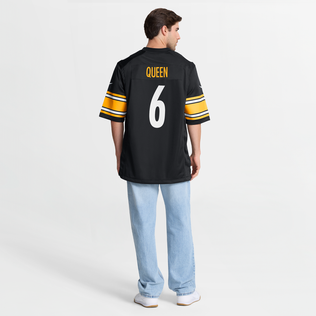 Men's Pittsburgh Steelers Patrick Queen Gold Alternate 1933 Throwback Game NFL Football Jersey - view 14