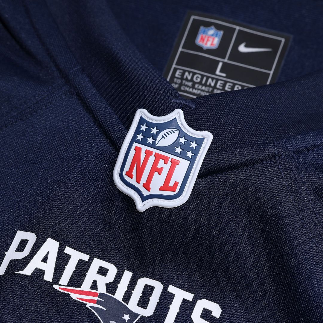 Men's New England Patriots Morgan Moses Navy Team Game NFL Football Jersey - view 4