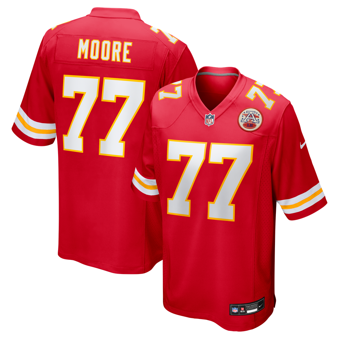 Men's Kansas City Chiefs Jaylon Moore Red Team Game NFL Football Jersey - view 1