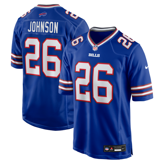 Men's Buffalo Bills Ty Johnson Royal Team Game NFL Football Jersey - view 1