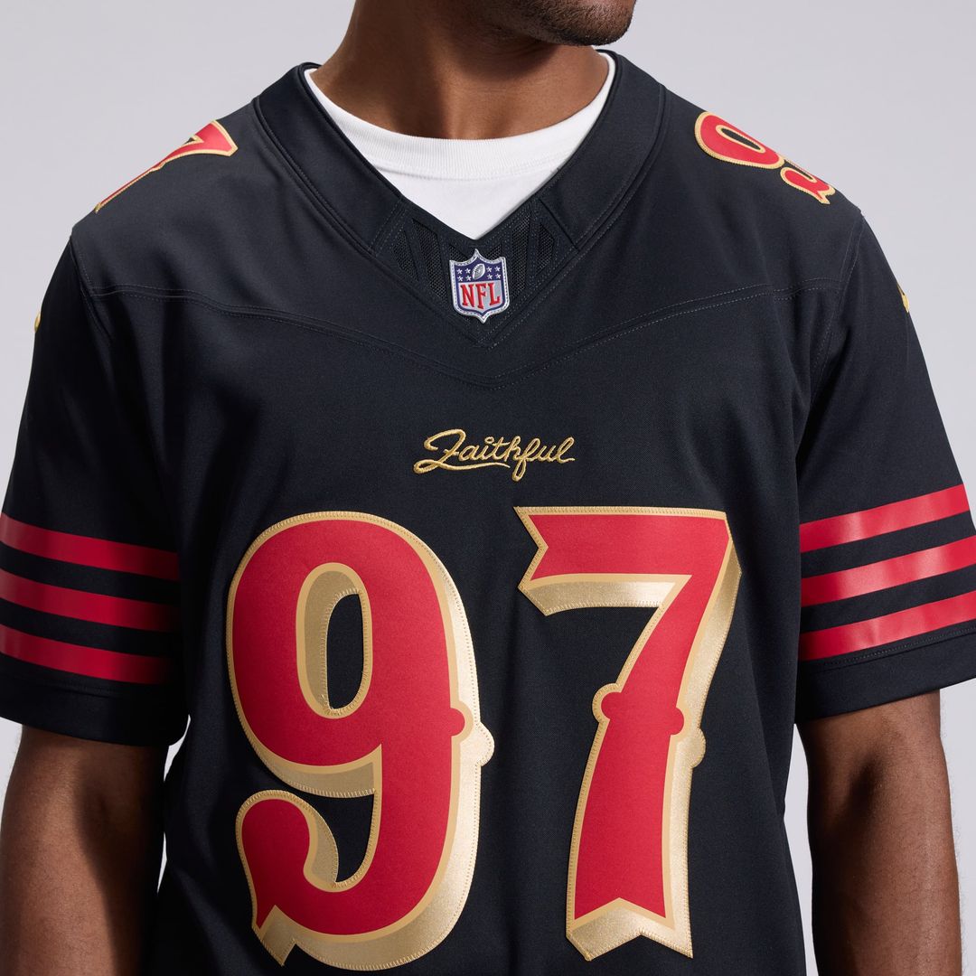 Men's San Francisco 49ers Nick Bosa Black Rivalries Collection Stitched Limited NFL Football Jersey - view 9