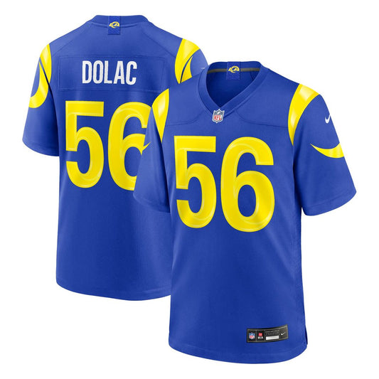 Men's Los Angeles Rams Shaun Dolac Royal Team Game NFL Football Jersey - view 1