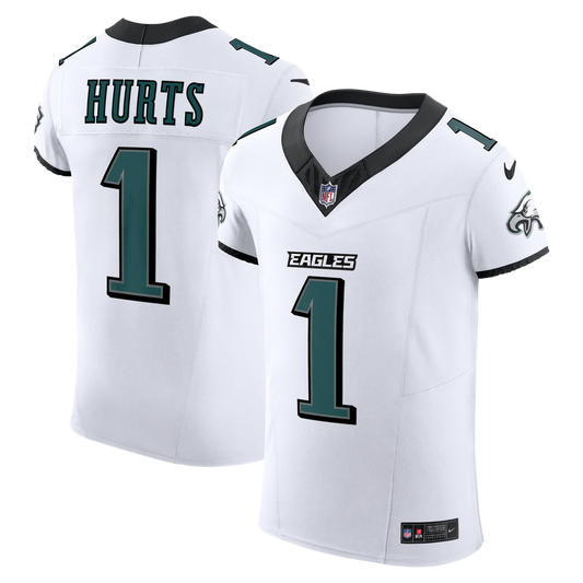 Men's Philadelphia Eagles Jalen Hurts White Elite NFL Football Jersey - view 1
